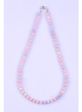 Güneş Avm Gunes Avm Aquamarine - Morganite - Heliodor Natural Stone 6 mm Knotted Necklace  - Image 2