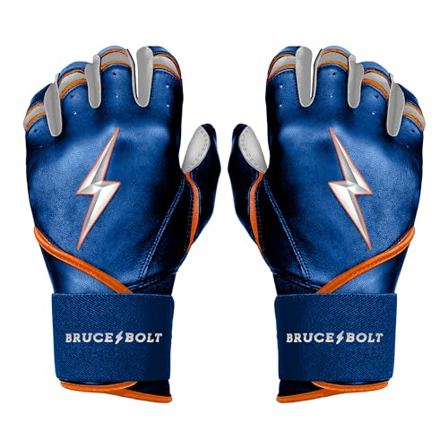 BRUCE BOLT Signature Series Long Cuff Batting Gloves Brandon Nimmo Edition Nimmo Blue Small - Image 1