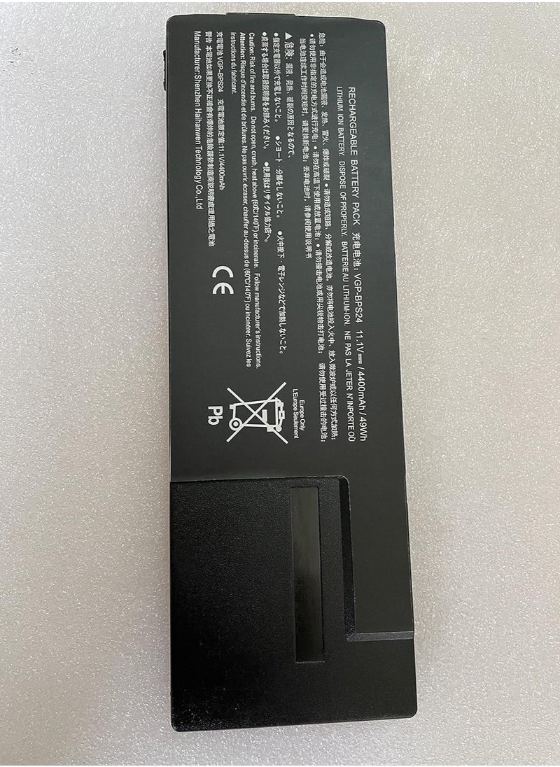 Generic - 11.1V 4400mAh VGP-BPS24 BPS24 VGP-BPL24 BPL24 VGP-BPSC24 BPSC24 Sony VPCSB VPCSC VPCSD VPCSE VPCSA25GL Replacement Laptop Battery - Image 1
