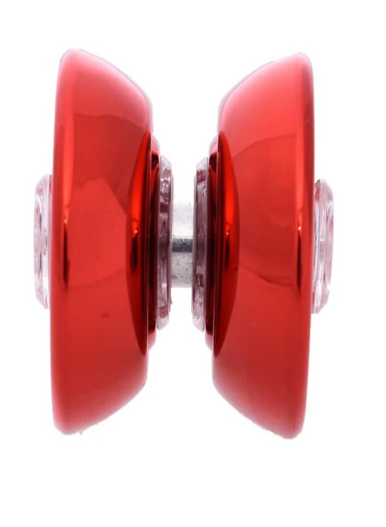 لعبة يويو دوارة معدنية عالية الجودة بتصميم لامع وسرعة عالية تضيف المزيد من التسلية للأطفال - لون أحمر - Image 2