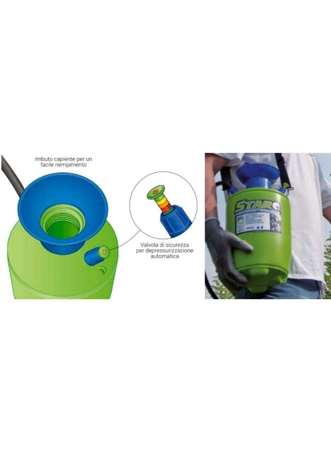 Star Epoca Star Pressure Sprayer 10L Made in Italy – Garden & Farm Pump Sprayer with Comfortable Shoulder Strap - Image 4
