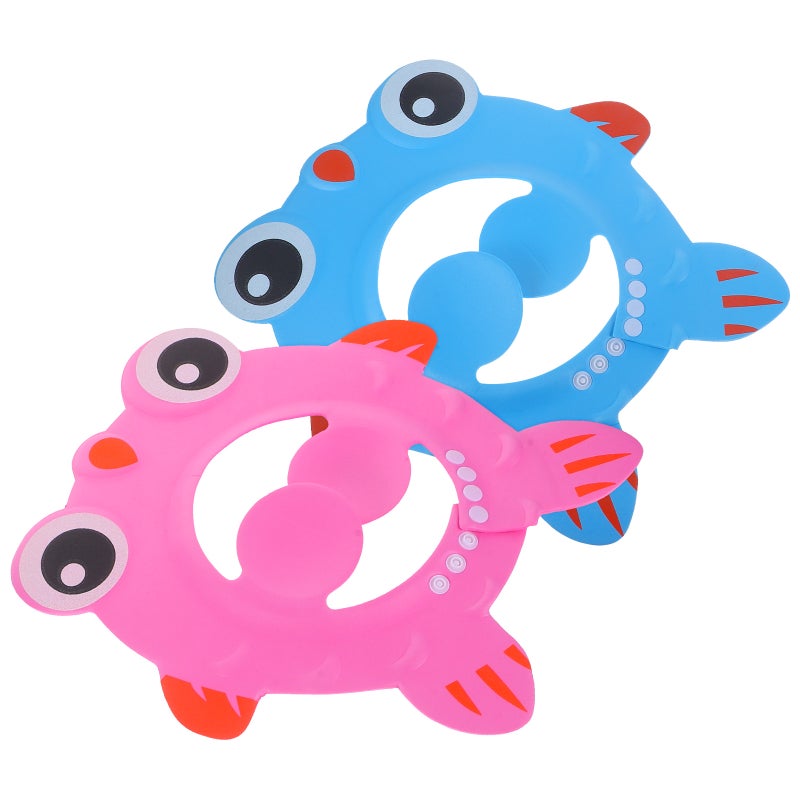 2pcs Baby Shower Caps Shampoo Caps Kids Shampoo Hat Adjustable Baby Shampoo Caps - Image 1
