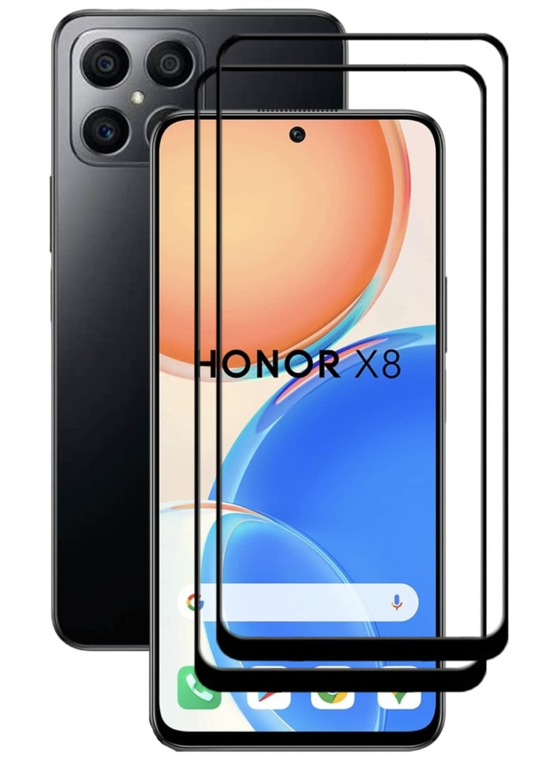 ACLIX 2 Pieces Antistatic ESD Dustproof Premium Quality High Definition Tempered Glass Screen Protector Designed For Honor X8 - Image 1