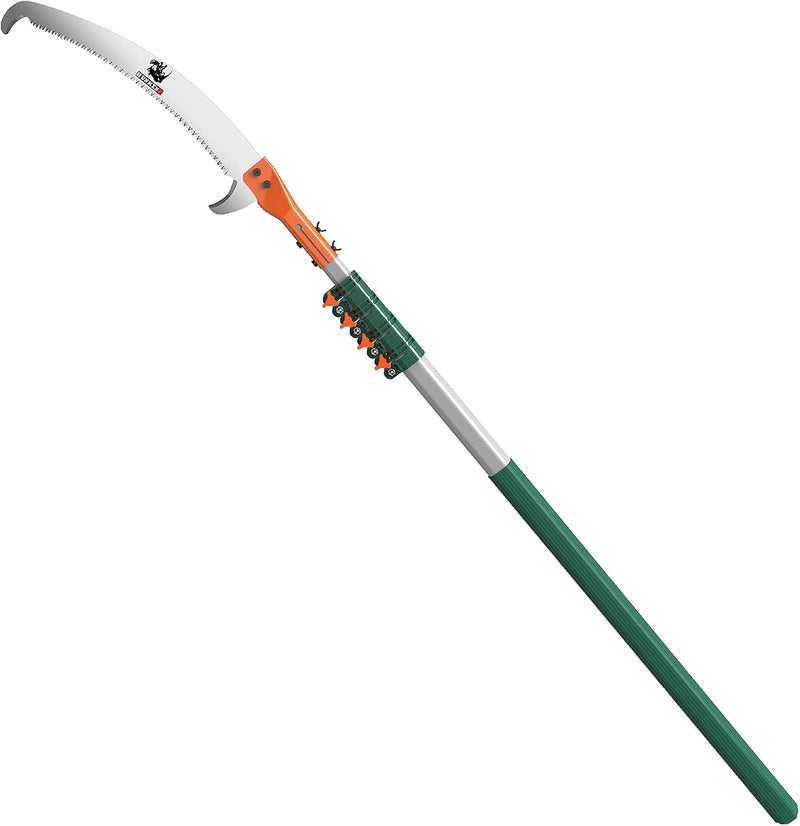 HUNKENR Tree Pruner Pole Saw Manual Extendable Long Tree Pruner Extendable，Pole Pruning Saw 18ft - Image 1