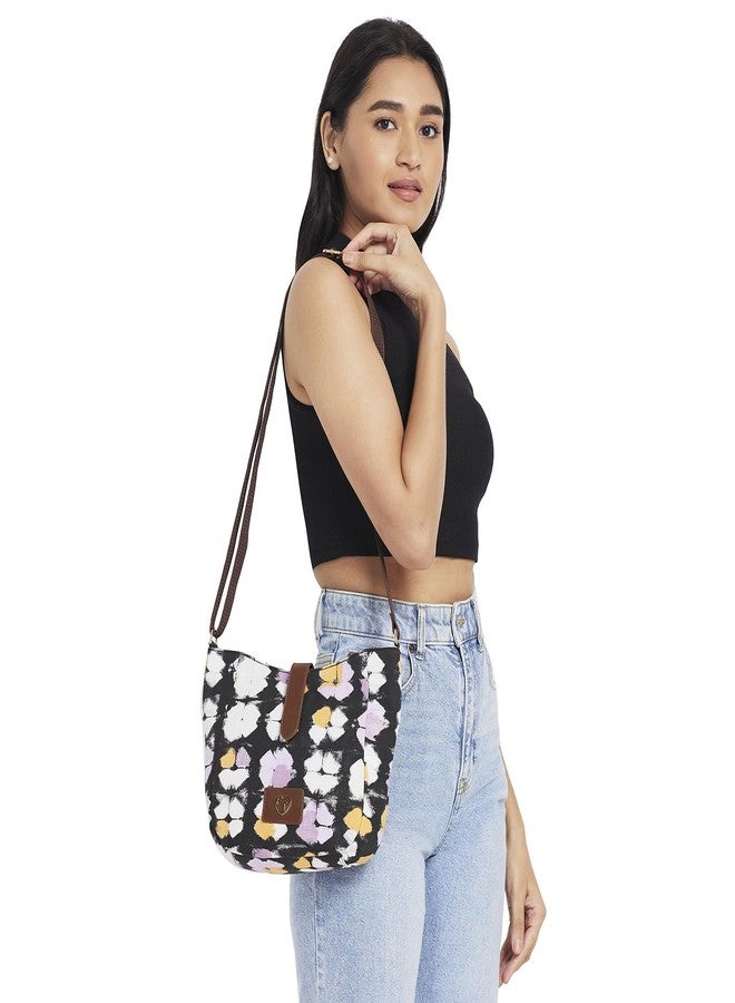 Caprese womens ENORA SB Large BLACK Sling Bag - Image 2