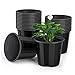 UPMCT 25 Packs 4 5 6 Inch Nursery Pots Round Flower Pots Decorative Plastic Pots for Plants with Drainage Hole Seed - Image 2