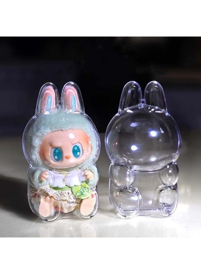 Pop Mart x Momiji LABUBU Generation 2 Translucent Protective Case | Macaron Standing Dust-Proof Cover (Shockproof Display Model) - Image 2