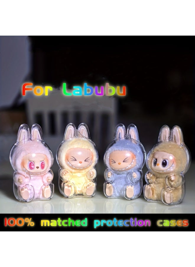 Pop Mart x Momiji LABUBU Generation 2 Translucent Protective Case | Macaron Standing Dust-Proof Cover (Shockproof Display Model) - Image 1