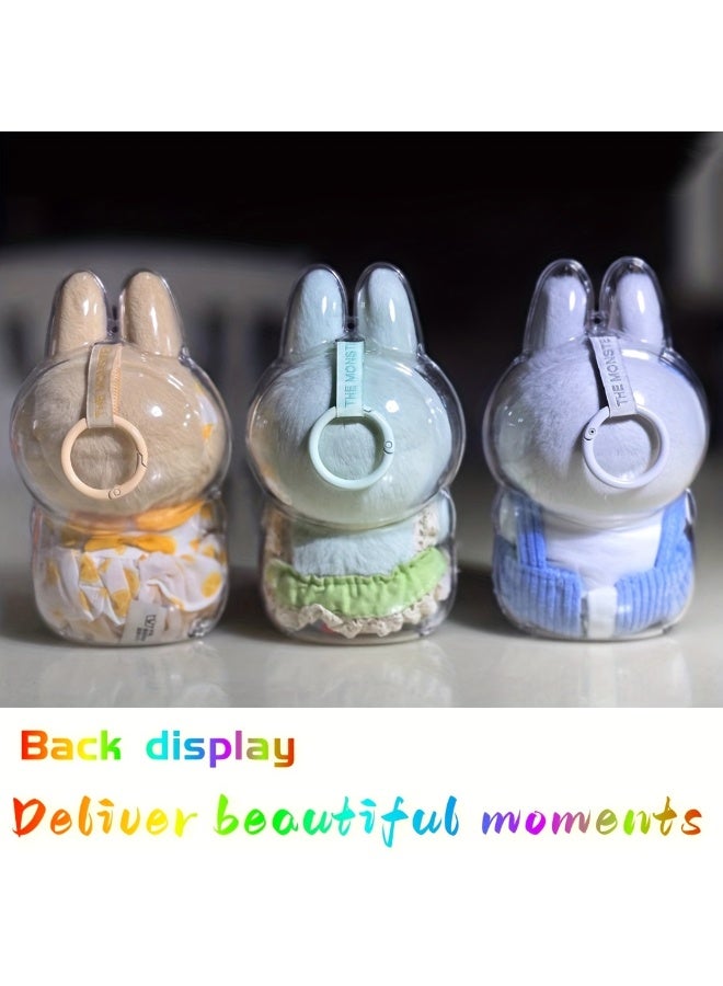 Pop Mart x Momiji LABUBU Generation 2 Translucent Protective Case | Macaron Standing Dust-Proof Cover (Shockproof Display Model) - Image 4