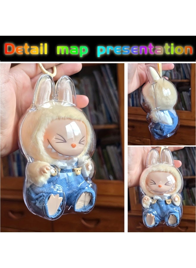 Pop Mart x Momiji LABUBU Generation 2 Translucent Protective Case | Macaron Standing Dust-Proof Cover (Shockproof Display Model) - Image 3