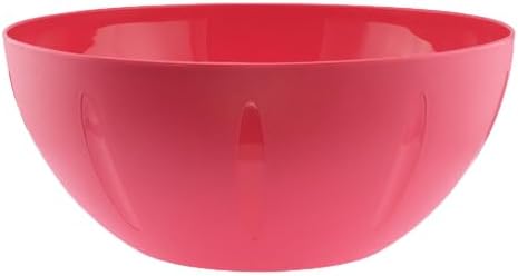 YBM HOME وعاء خلط بلاستيكي YBM HOME بحجم 8 إنش لتقديم الوجبات اليومية مثالي للوجبات الخفيفة من الحبوب والفشار والسلطة والفواكه آمن للاستخدام في الميكروويف 1284 وردي فاتح - Image 1