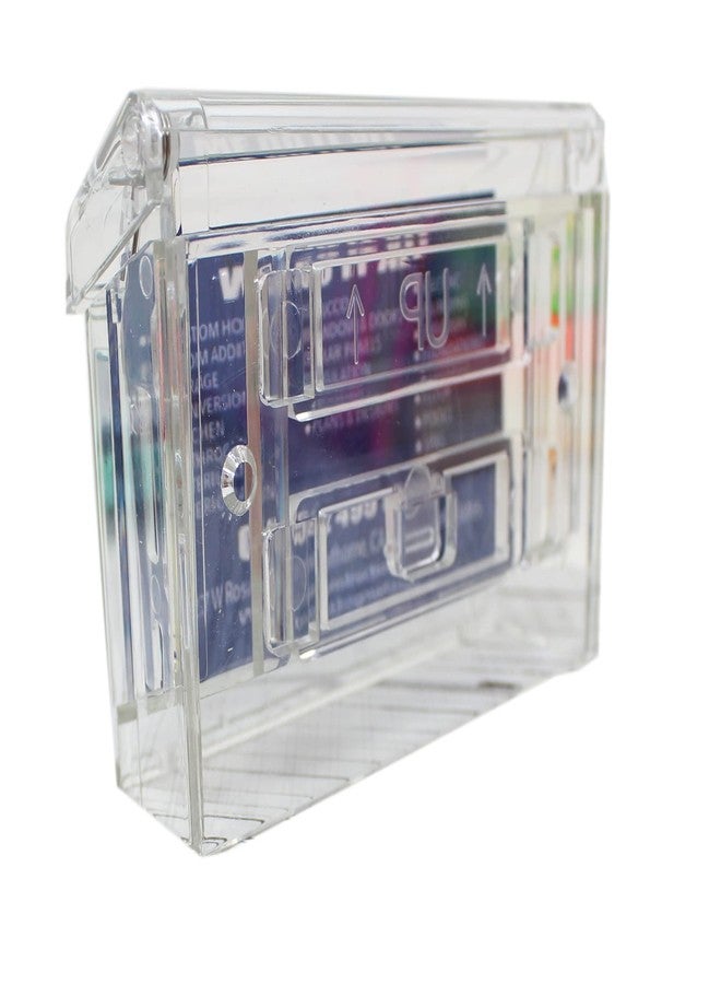 Zelica Business Card Holder with Cover, Outdoor Wall Mounted Clear Acrylic Hinged (2 Pack) - Image 4