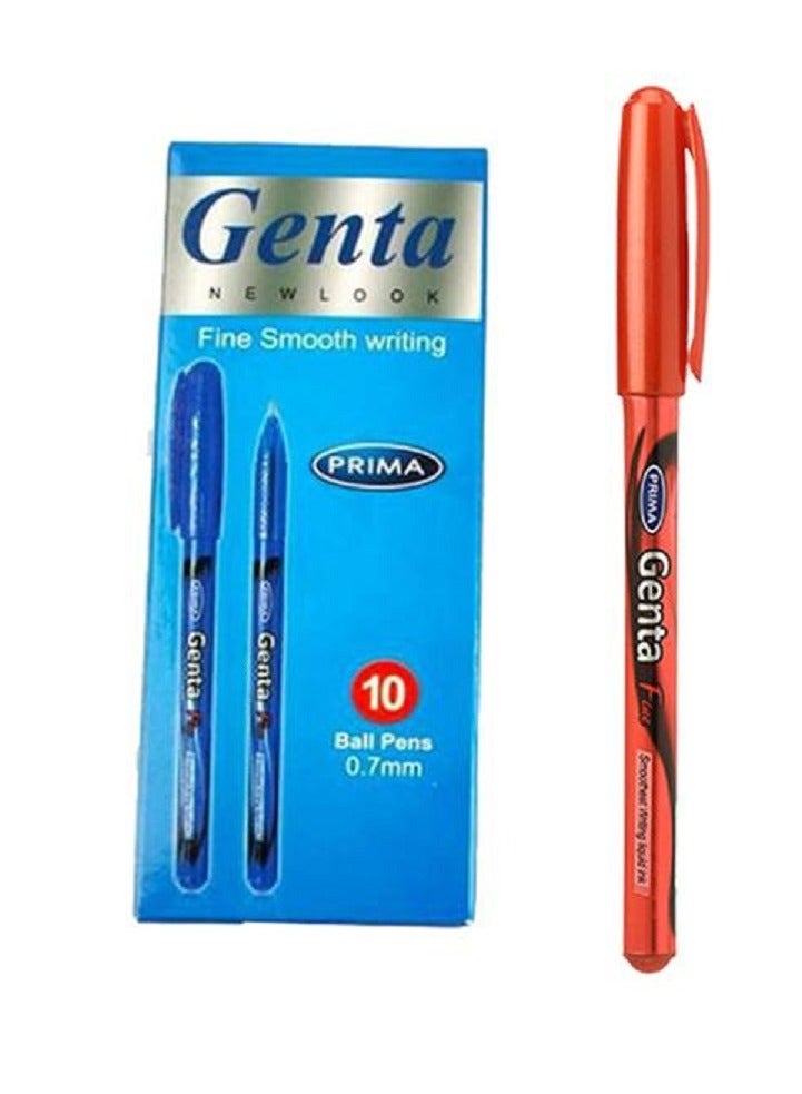 بريما اقلام جاف أحمر بريما جينتا - 10 اقلام - Image 2