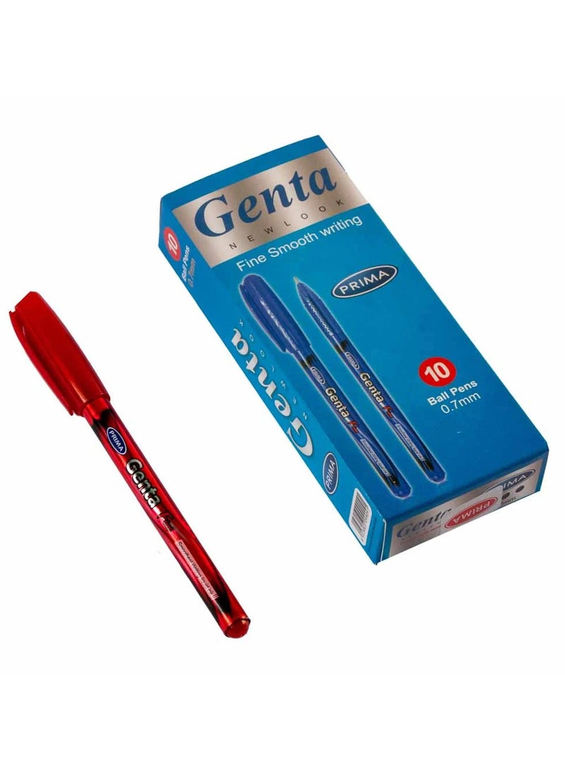 بريما اقلام جاف أحمر بريما جينتا - 10 اقلام - Image 3