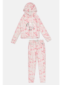 Body Glove Kids Girl 2 Pieces Brand Logo Sweatshirt And Pant Set, Multicolor  - Image 1