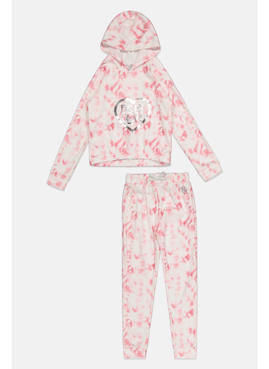 Body Glove - Kids Girl 2 Pieces Brand Logo Sweatshirt And Pant Set, Multicolor - Image 1
