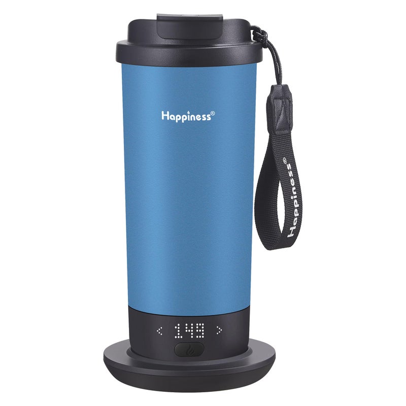 Happiness Self-Heating Travel Mug 20oz,Smart Rechargeable Electric Temperature Control Heated Coffee Cup - Image 1