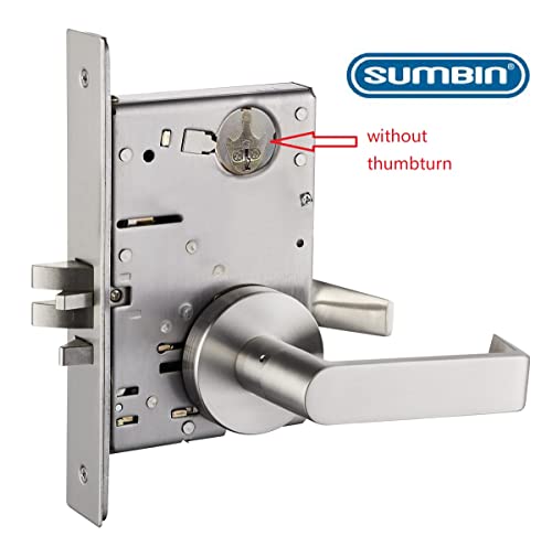 SUMBIN Commercial Heavy Duty Modern Mortise Lock Stainless Steel for Classroom F05 - Image 2