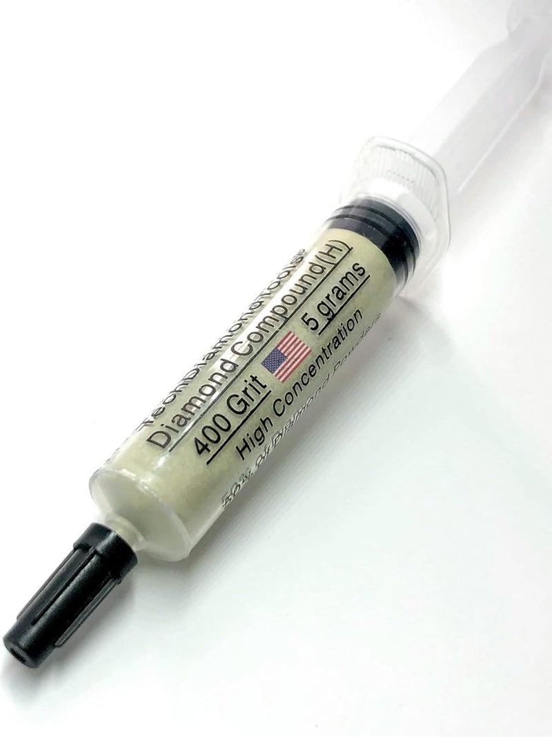 TechDiamondTools Diamond Lapping Paste Polishing Compound USA Made 400 Grit Mesh 54-80 Microns Lapping Compound for Rock Glass Metal Jewelry Resin Marble with High Concentration of Diamond Powder - Image 1