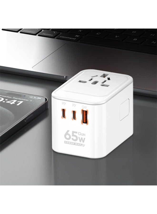 REBENUO 65W Universal Travel Adapter International Plug Adapter With 2 USB -C Fast Charging All In One Worldwide Wall Charger UK US AUS EU - Image 1