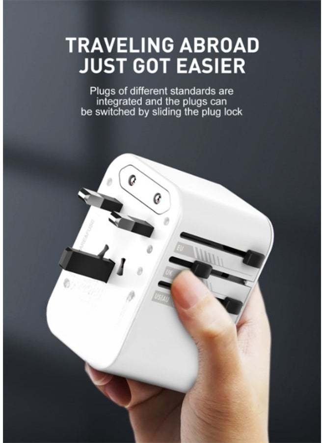 REBENUO 65W Universal Travel Adapter International Plug Adapter With 2 USB -C Fast Charging All In One Worldwide Wall Charger UK US AUS EU - Image 4