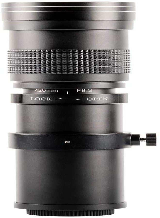 Ultimaxx 420-800mm f/8.3-16 Super HD Manual Telephoto Zoom T-Mount Lens Kit for Canon EOS R & RP Mirrorless Cameras - Includes: T-Mount to Canon RF-Mount Adapter & More - Image 5