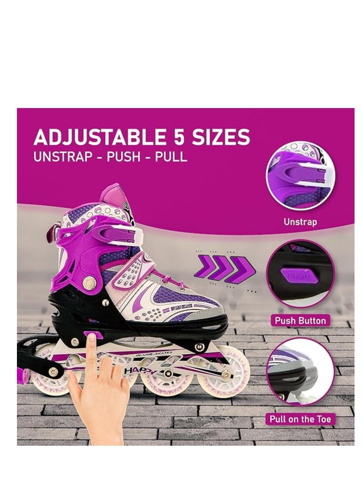 ENDLESS  V732 Inline Adjustable Skating Shoes Medium Size 34 EUR (UK 1.5) - 38 EUR (UK 5) for 6 to 12 Years | Aluminium Chassis and 70 mm PVC Wheels | Front Wheel with Flash - Image 2