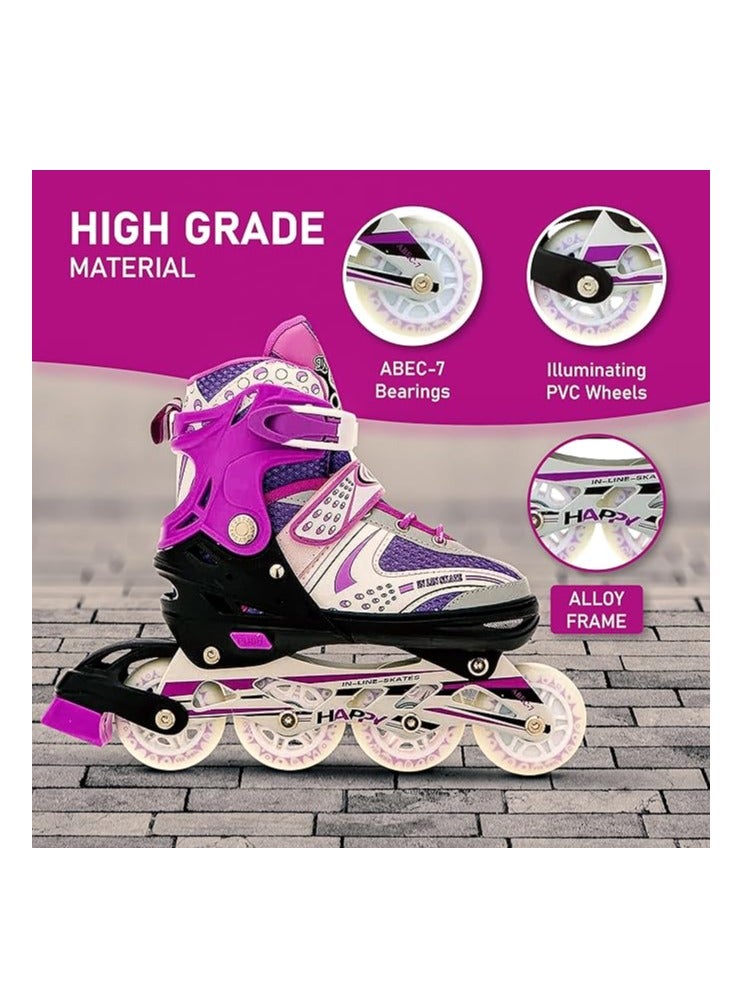 ENDLESS  V732 Inline Adjustable Skating Shoes Medium Size 34 EUR (UK 1.5) - 38 EUR (UK 5) for 6 to 12 Years | Aluminium Chassis and 70 mm PVC Wheels | Front Wheel with Flash - Image 3