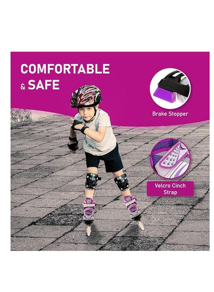ENDLESS  V732 Inline Adjustable Skating Shoes Medium Size 34 EUR (UK 1.5) - 38 EUR (UK 5) for 6 to 12 Years | Aluminium Chassis and 70 mm PVC Wheels | Front Wheel with Flash - Image 4