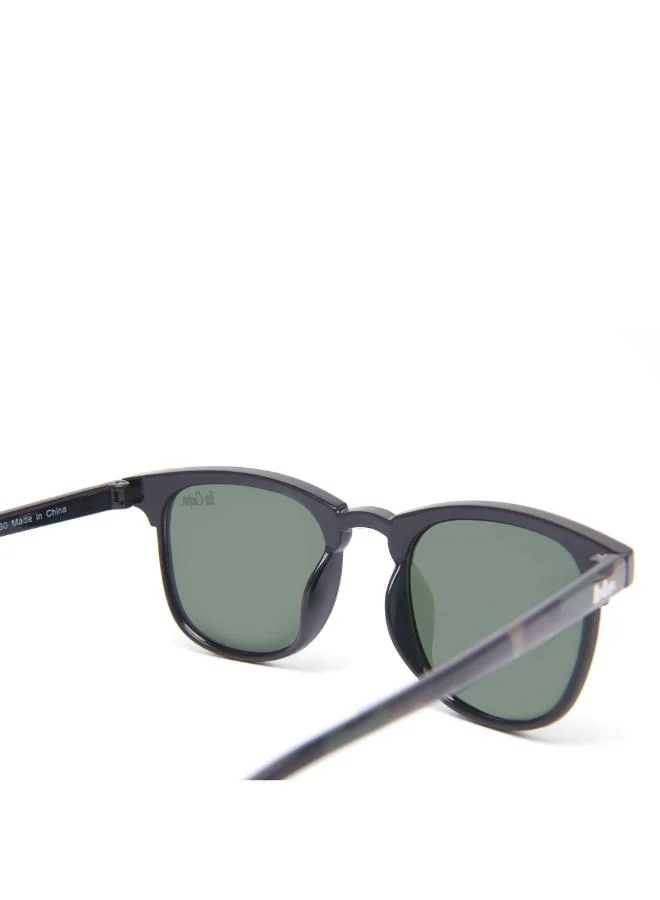Lee Cooper Polarized Sunglasses Black Frame G15 Mirror Lens 50mm  - LCK105C03