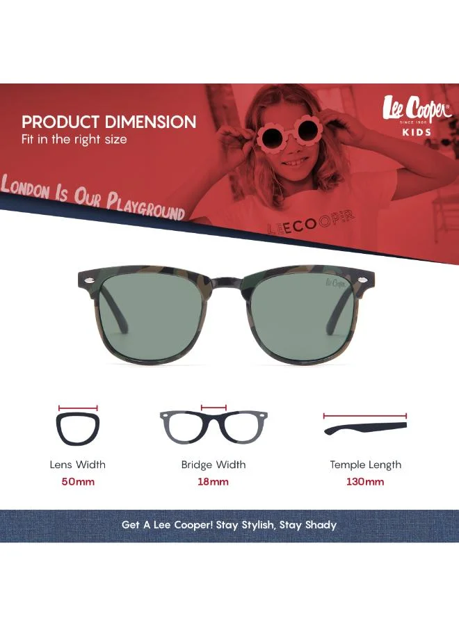 Lee Cooper Polarized Sunglasses Black Frame G15 Mirror Lens 50mm  - LCK105C03