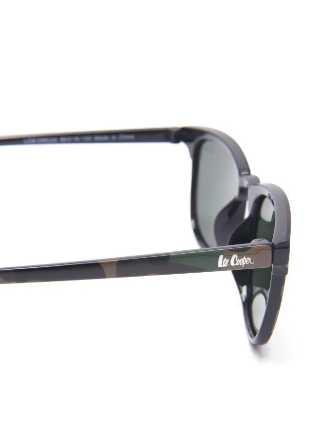 Lee Cooper Polarized Sunglasses Black Frame G15 Mirror Lens 50mm  - LCK105C03