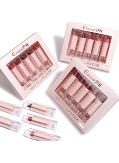 CmaaDu 5 Colors Matte Lipstick Set Waterproof Long-Lasting Moisturizing Makeup Gift Kit  - Image 4