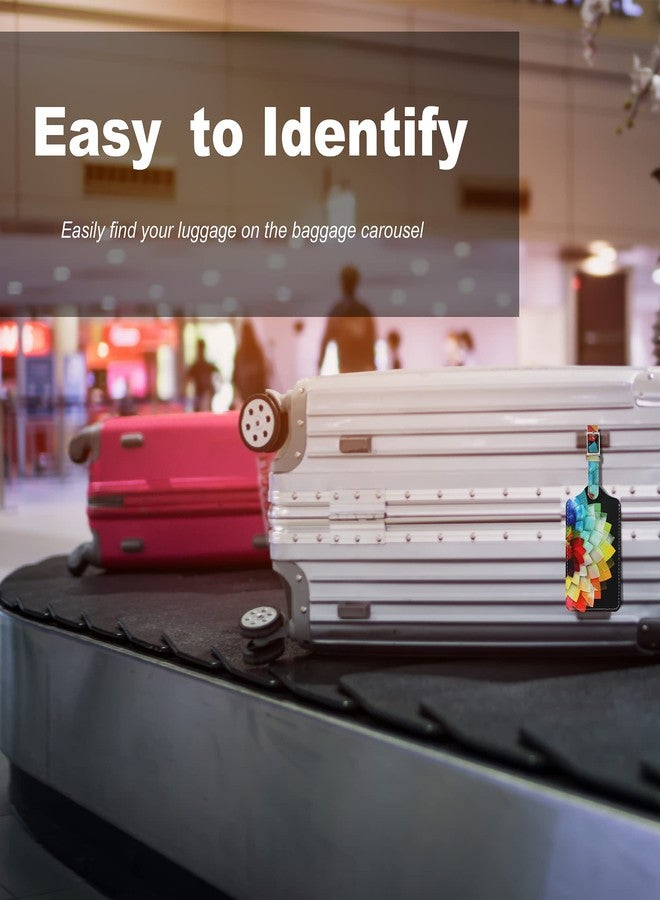 Sodsay 4 Pack Luggage Tag for Suitcases TSA Approved, Leather Suitcase Tags Identifiers, Cute Bag Name Travel Tags ID Labels for Women Men Cruise Airport Luggage Travel Essentials by Sodsay - Image 2