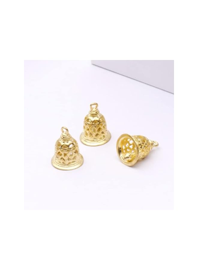 The Bros The Bro Mini Craft Bells Brass Golden Charms Pendants for Jewelry Making Bag Accessories Vintage Decor,12PCS,Gold - Image 4
