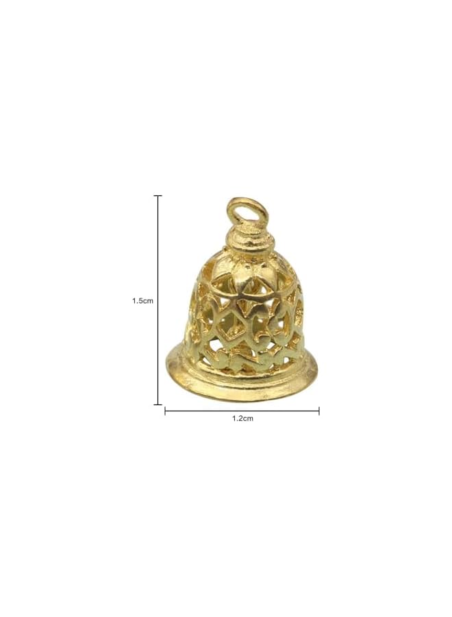 The Bros The Bro Mini Craft Bells Brass Golden Charms Pendants for Jewelry Making Bag Accessories Vintage Decor,12PCS,Gold - Image 2