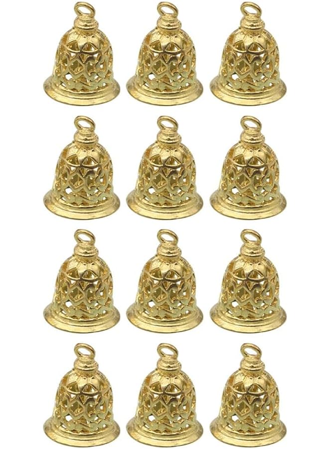 The Bros The Bro Mini Craft Bells Brass Golden Charms Pendants for Jewelry Making Bag Accessories Vintage Decor,12PCS,Gold - Image 1