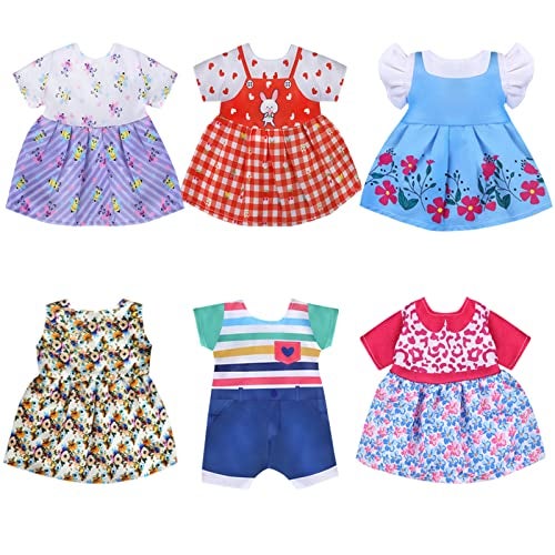 MLcnleS Alive Doll Clothes Accessories Baby Doll Dresses 6 Sets for 1213 in Inch Girl Dolls - Image 1