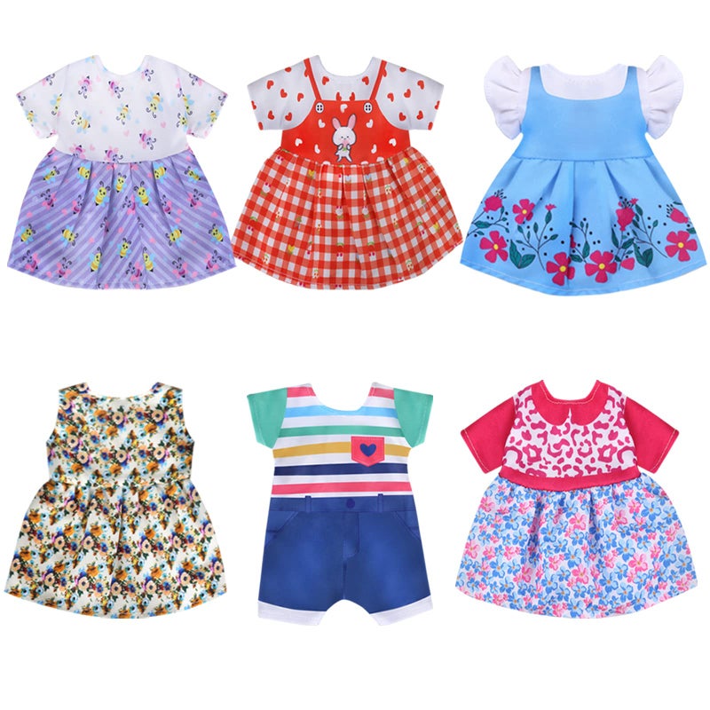 MLcnleS Alive Doll Clothes Accessories Baby Doll Dresses 6 Sets for 1213 in Inch Girl Dolls - Image 2