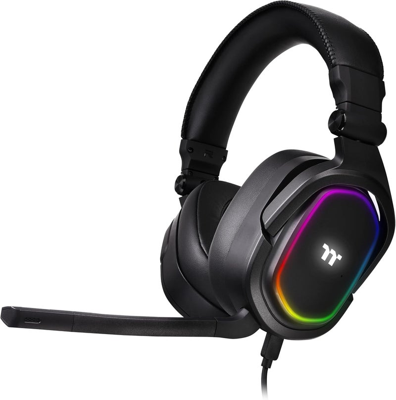 Thermaltake Argent H5 RGB 71 Surround Gaming Headset 50mm HiRes Drivers Compatible with PC Xbox One PS4 Mac Mobile and Nintendo Switch Black GHTTHFDIECBK31 - Image 1