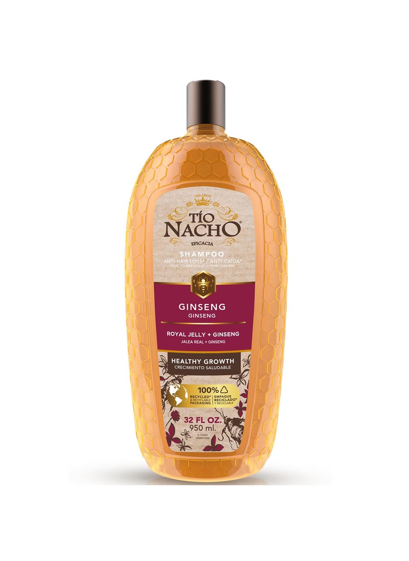 Tio Nacho To Nacho Ginseng Shampoo with Royal Jelly  Revitalizing Shampoo for Healthy Strong Hair Nourishment and Hair Care 32 fl oz 