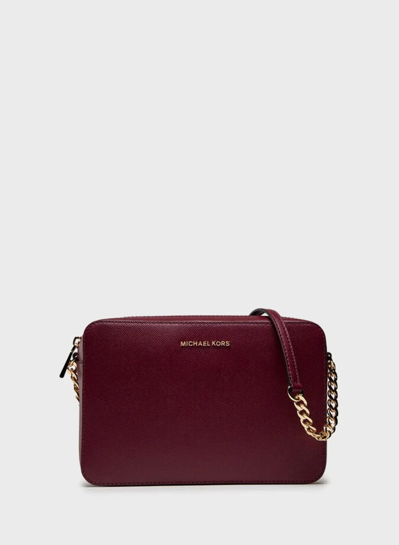 Michael Kors Jet Set Large Saffiano Leather Crossbody Bag