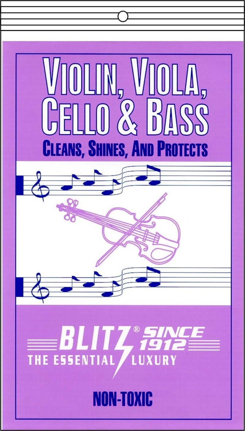 Music Care 333 Violin, Viola, Cello & Bass Care Cloth for Cleaning, Shining, and Protection, 4-Pack