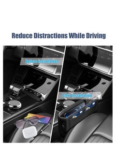Excefore Car Seat Gap Filler Organizers,Premium Leather Automotive Accessories for Storing Cards, Phones, Wallets, Keys, and Glasses Between Front Seats  - Image 2