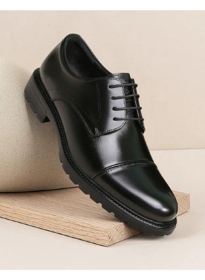 Goldlion Classic Leather Three-eyelet Derby Shoes, Men's Formal Dress Shoes, Comfortable Wedding Shoes, Men's Commuting Casual Leather Shoes, Men's Shoes - Image 1
