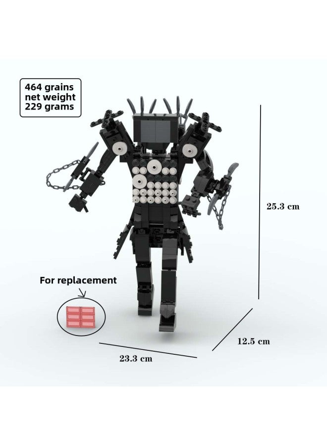 Monitor Man Toilet Man Model Titan Audio TV Children's Toy Assembled Gift Back Room Game Monster Building Blocks-Color:Multi-chain Tv Man Ready Stock + Paper Drawings  - Image 1