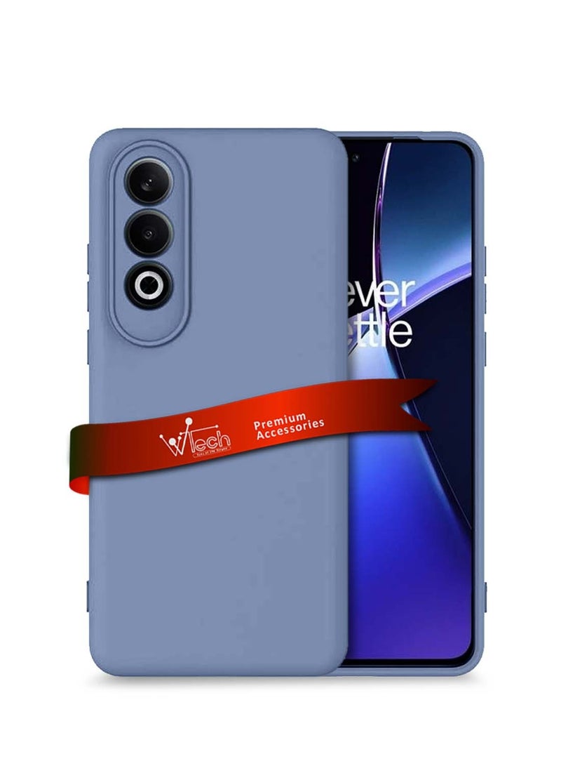 دبليو تيك غطاء جراب ون بلس نورد سي ای 4 5 جي 2024 بريميوم سيليكون سائل - أزرق صخري - Image 1