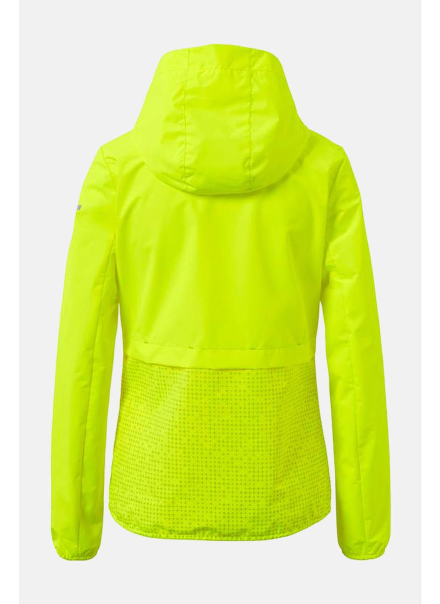 Tchibo Women Sportswear Fit Hooded Running Jacket, Lime Green  - Image 3