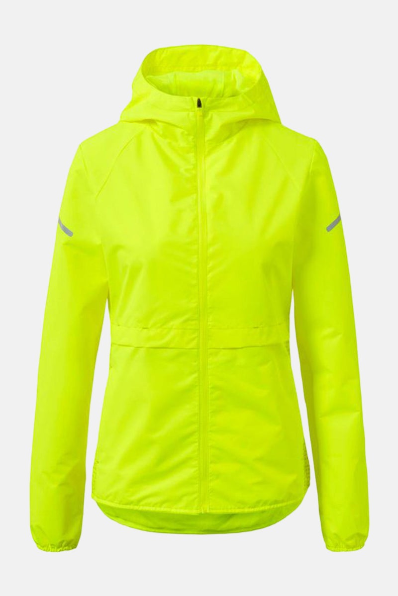 Tchibo Women Sportswear Fit Hooded Running Jacket, Lime Green  - Image 2