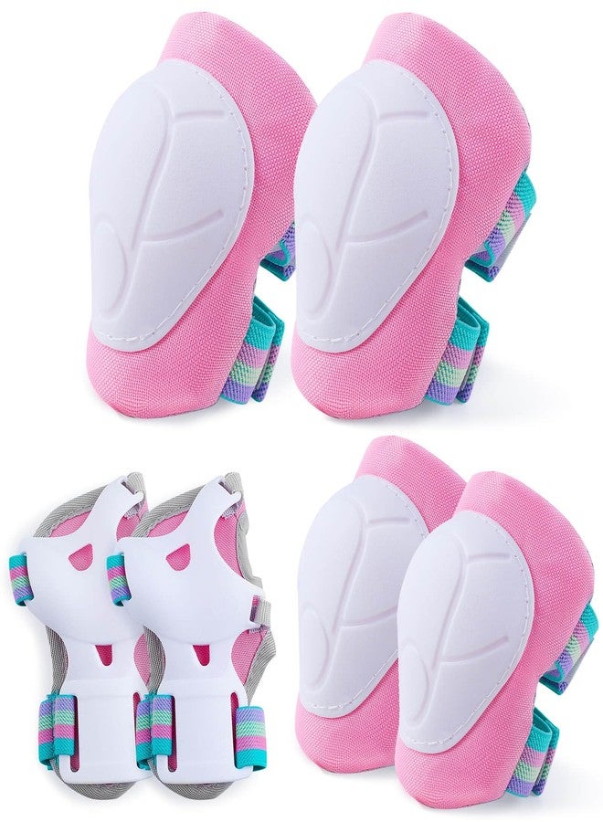 FIODAY Knee Pads for Kids Knee and Elbow Pads Wrist Guards with DIY Stickers Adjustable Protective Gear Set for Inline Skating Biking Skateboard Scooter 3-8 Years - Image 1